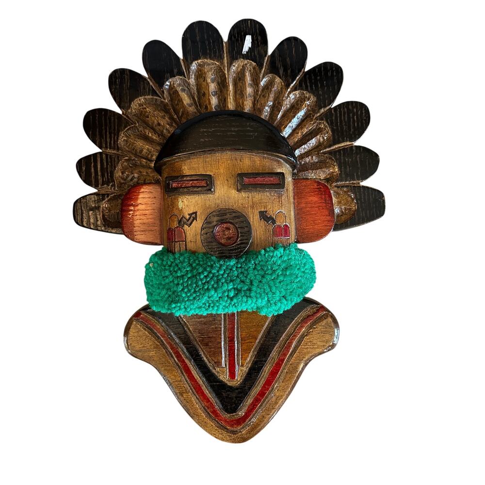South American Figure Wooden Wall Mount H 20”